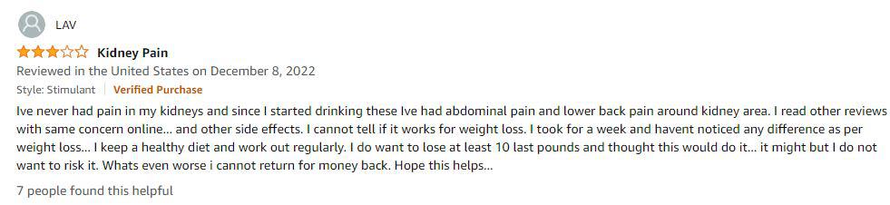 Amazon Review of Hydroxycut