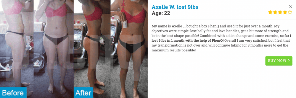 Axelle PhenQ testimonial